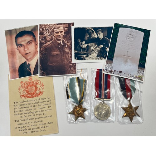 9502 - A WWII Air Crew Europe Star medal group of three consisting of 1939-45 Star, Air Crew Europe star an... 