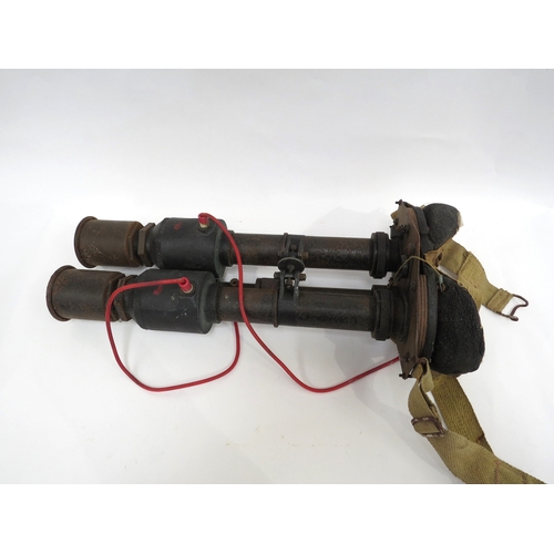 9265 - A pair of WWII British Army 'Tabby' infra-red night vision binoculars, the lens plate is stamped “Z.... 