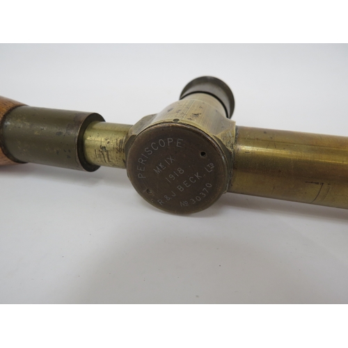 9267 - A WWI British Army Mk. IX 1918 trench periscope by R&J Beck Ltd.