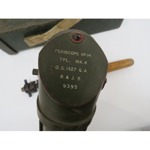 9272 - A British Army periscope Mk. 4, numbered 9395, with case