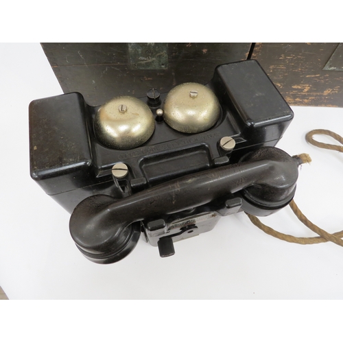 9277 - Two cased British Army field telephone sets