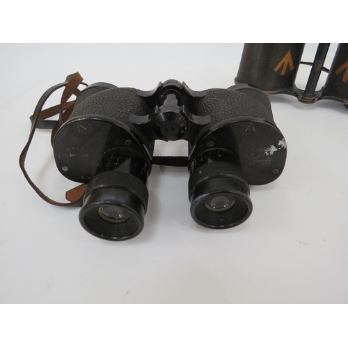 9281 - Two pairs of WWII binoculars, Canadian & British