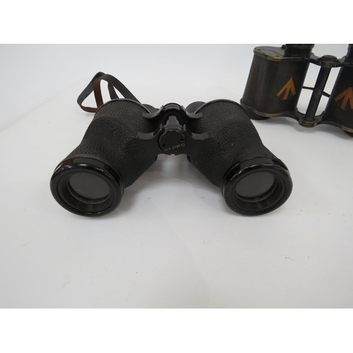 9281 - Two pairs of WWII binoculars, Canadian & British