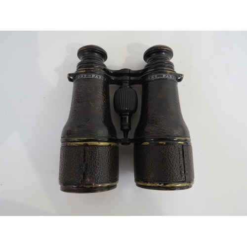 9282 - A pair of WWI artillery binoculars by Colmont, Paris, with WD broad arrow and S-4 27693 numbering, w... 