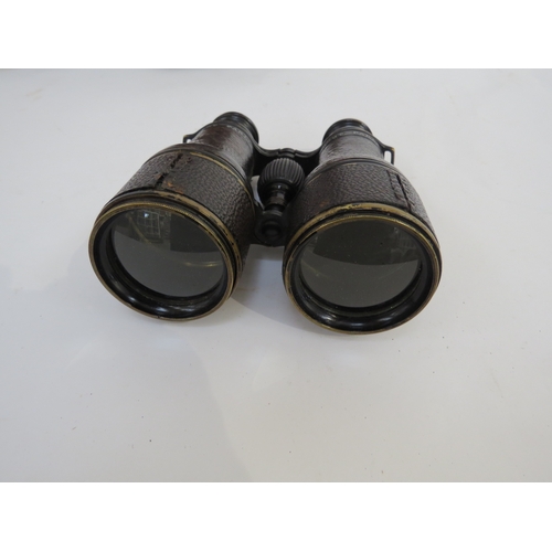 9282 - A pair of WWI artillery binoculars by Colmont, Paris, with WD broad arrow and S-4 27693 numbering, w... 