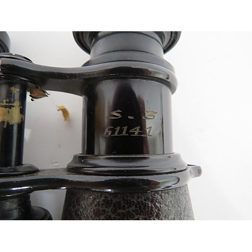 9283 - A pair of WWII artillery type binoculars, broad arrow marked no. 61141