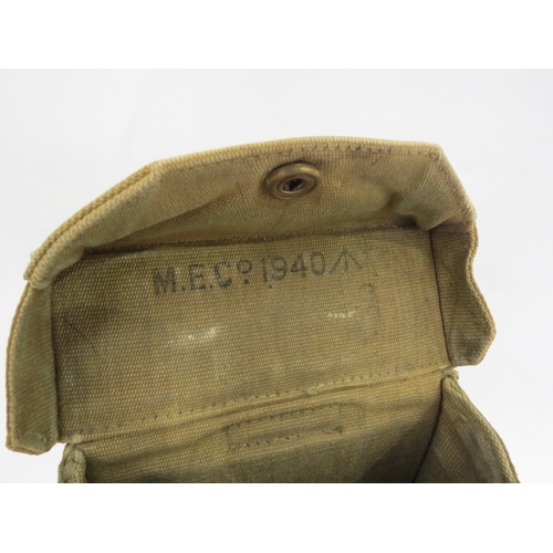 9285 - A pair of WWII 1942 dated Kershaw binoculars with webbing case