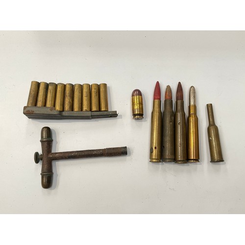 9416 - A quantity of deactivated ammunition including Boer War .303 'dumdum' Thompson round and Garand stri... 