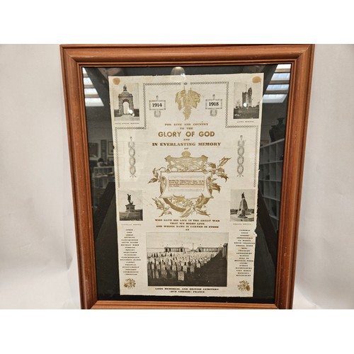 9199 - NORFOLK REGIMENT INTEREST: Six framed Norfolk Regiment related pieces of ephemera including discharg... 