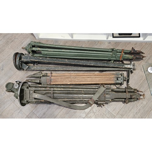 9238 - Four various military style tripods