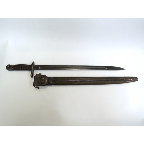 9327 - A WWI Remington bayonet dated 1917, with scabbard