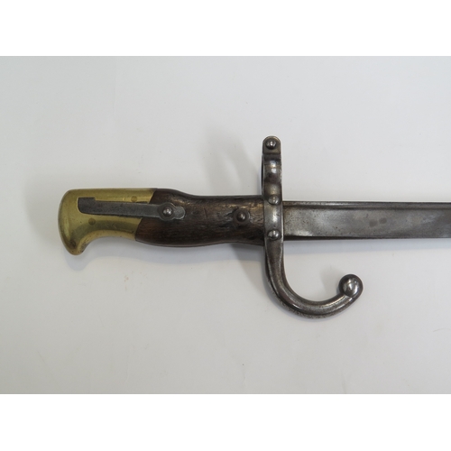 9333 - A French Chassepot bayonet together with a Gras bayonet, no scabbards