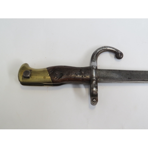 9333 - A French Chassepot bayonet together with a Gras bayonet, no scabbards