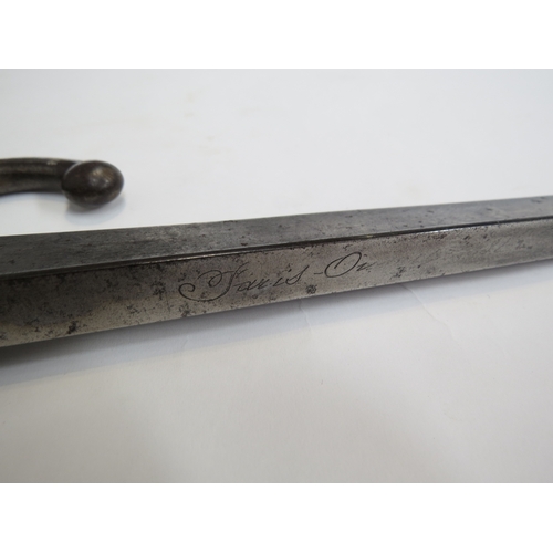 9333 - A French Chassepot bayonet together with a Gras bayonet, no scabbards