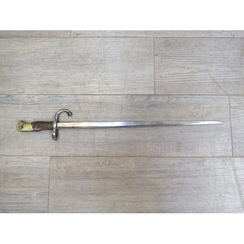 9333 - A French Chassepot bayonet together with a Gras bayonet, no scabbards