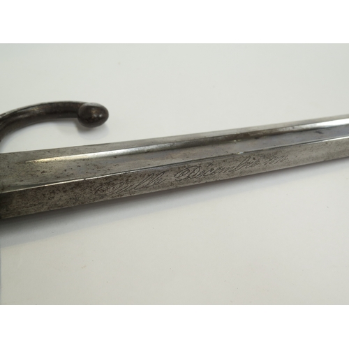 9333 - A French Chassepot bayonet together with a Gras bayonet, no scabbards