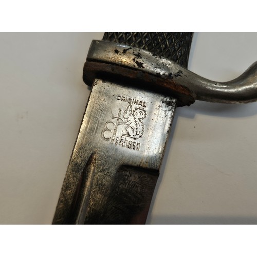 9344 - A Third Reich era German presentation dress bayonet, engraved 'Bur Erinnerung an Meine Dienstzeit', ... 