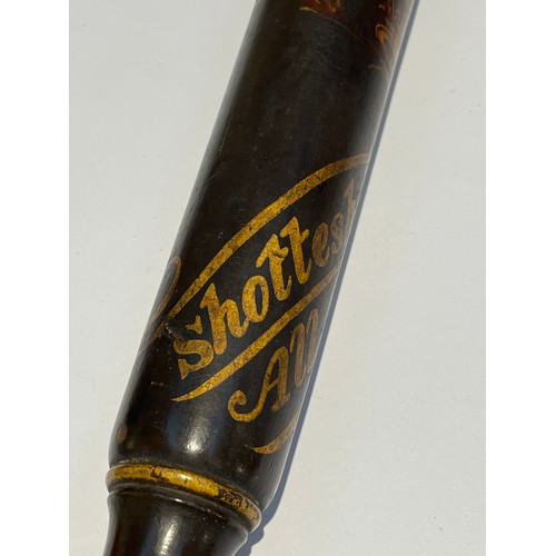 9364 - LOCAL INTEREST (NORFOLK): A Victorian policeman's truncheon, hand painted with V.R. over lion and cr... 