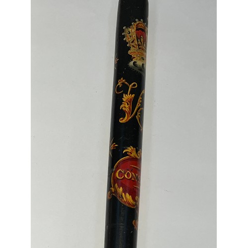 9362 - A Victorian policeman's truncheon with 'Constable' and VR cypher underneath crown