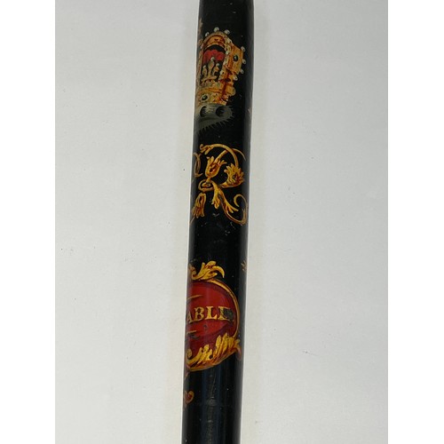 9362 - A Victorian policeman's truncheon with 'Constable' and VR cypher underneath crown