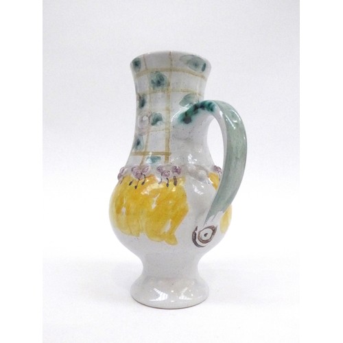 7210 - BJORN WIINBLAD (Danish 1918-2006) A lidded pottery jug with hand painted detail. Painted signature, ... 