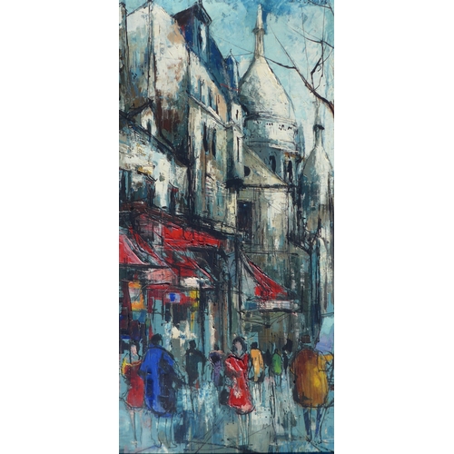 7597 - DIDIER GRANDT (b.1934) A framed oil on canvas, Parisian street scene. Signed top right. Image size 7... 