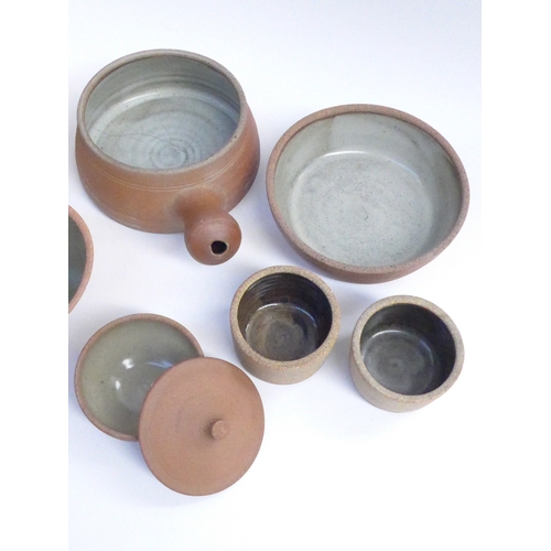 7067 - St Ives Leach Pottery - A collection of Standard Ware bowls and pots.  Impressed Pottery seals only.... 