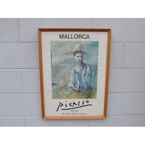 7548 - A framed and glazed exhibition poster - Picasso, 1881-1981, Mallorca, Consell Insular De Mallorca.  ... 