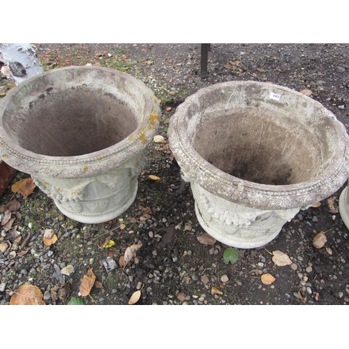 3455 - A pair of large composition planters of Bacchus style