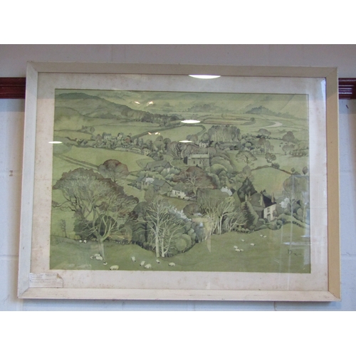 1021 - MARGARET JONES: A watercolour depicting Capel Bangor, monogrammed and dated '78. Framed and glazed, ... 