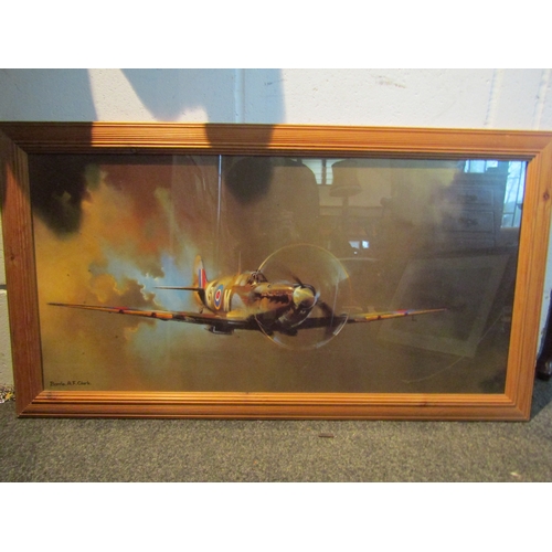 1031 - Three prints of Spitfires including a Barrie Clark example, each framed and glazed