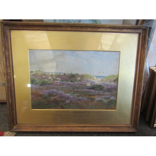 1038 - J.MAC WHIRTER A.R.A.: A watercolour depicting sheep grazing by Lavender, signed lower right, 27cm x ... 