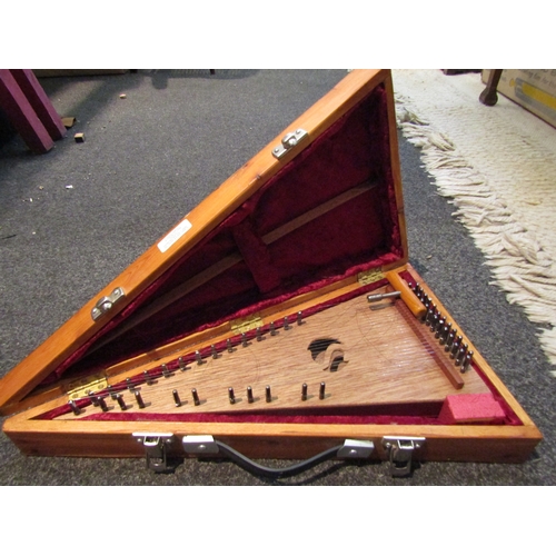 1070 - A group of various instruments including a lute, horns, kalimba, etc.