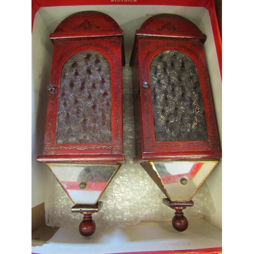 1120 - A pair of Eastern miniature wall cupboards