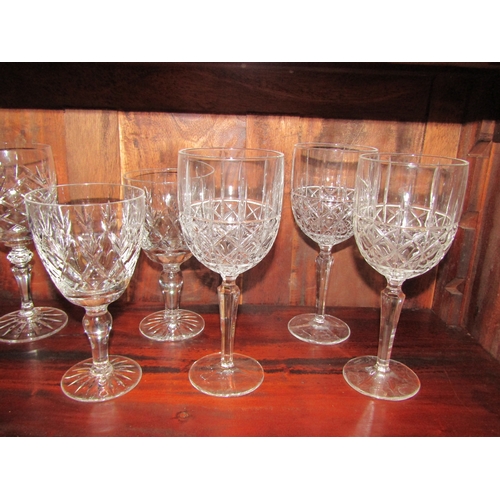 1146 - Eight various crystal glasses including four Waterford 