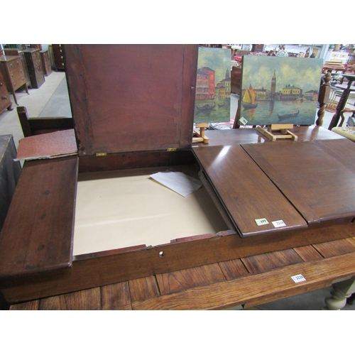 2124 - A Victorian mahogany twin lift top, Clerk's desk top