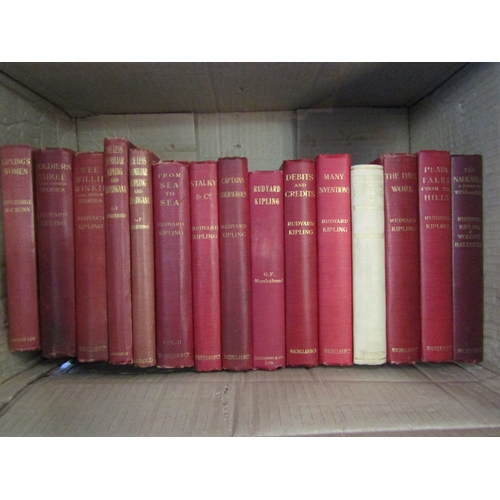 1211 - Two boxes, Rudyard Kipling various works, including 1st editions, biography, etc.