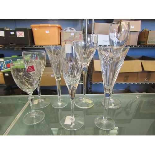 1465 - Seven crystal glasses, non-matching including Royal Doulton classic and Royal Albert