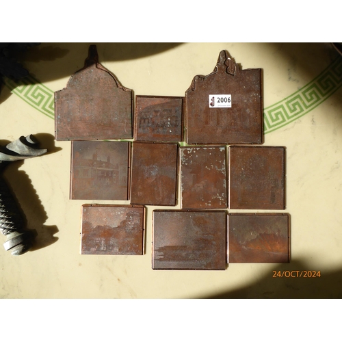 2006 - Ten copper printing plates of Bungay Buttercross, King's head Hotel and St Mary's church