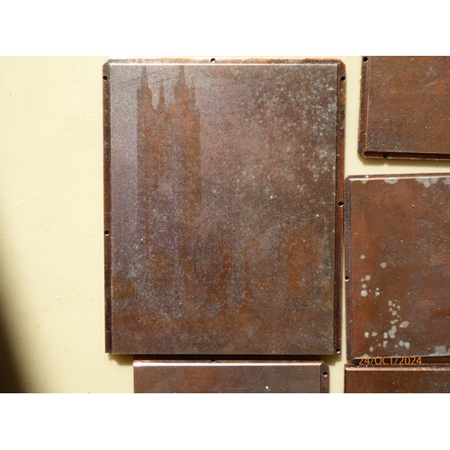 2006 - Ten copper printing plates of Bungay Buttercross, King's head Hotel and St Mary's church