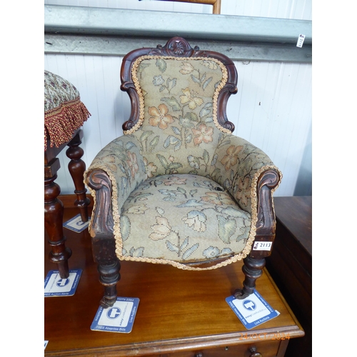 2113 - A child's Victorian armchair