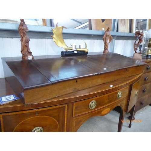 2124 - A Victorian mahogany twin lift top, Clerk's desk top