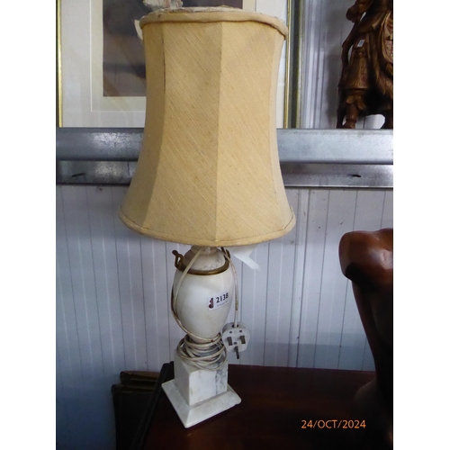 2138 - Two marble lamps