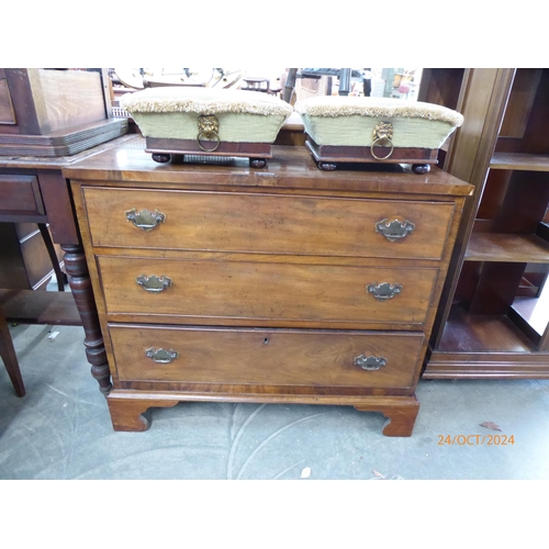 2157 - A small 19th Century mahogany chest of three drawers