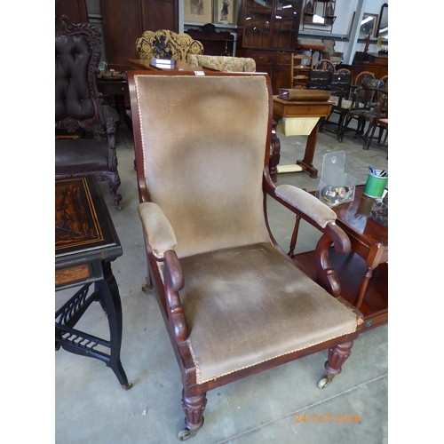 2181 - A William IV mahogany library chair