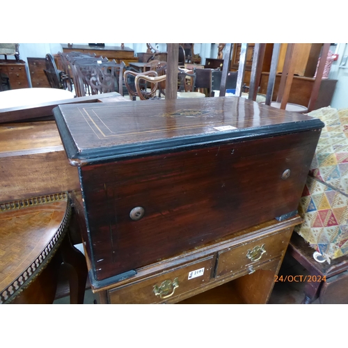 2190 - A 19th Century inlaid rosewood cased music box