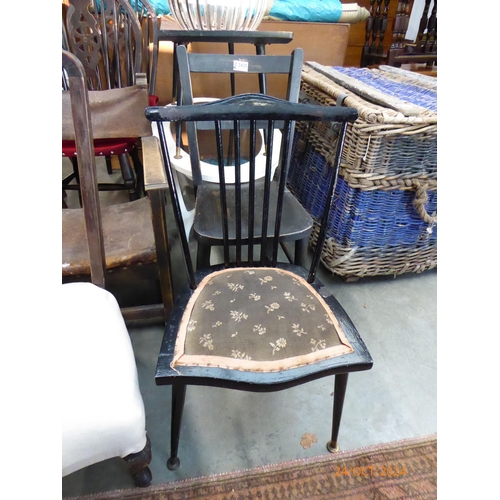 2425 - An Edwardian childs chair and another