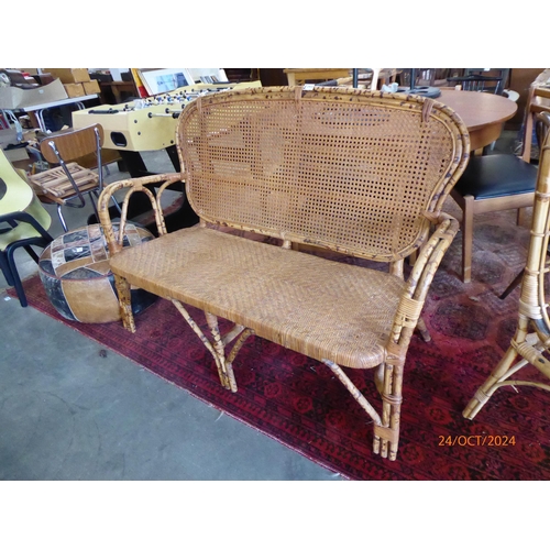 2432 - A 1920's bamboo conservatory settee