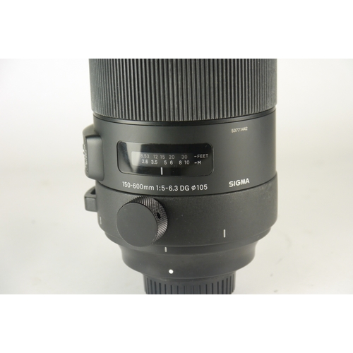 6001 - A Nikon D3500 DSLR camera comes with multiple lenses, a Sigma 150-600mm F/5-6.3 DG HSM & LH1164-01 l... 