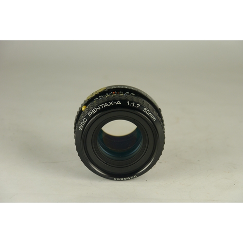 6043 - A Pentax K-1000 35mm SLR w/ A SMC Pentax-A 50mm F1.7 lens, Tamron 02B 28mm f2.5 Wide Angle lens, Tam... 